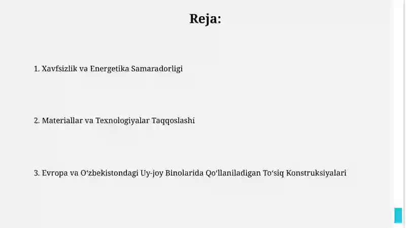 Evropa va O'zbekistonning turar-joy binolarida qo'llanilayotgan to'siq konstruksiyalar 2