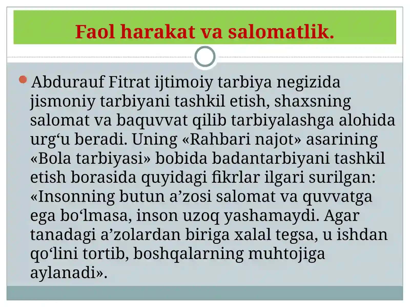 Bola tarbiyasi 2