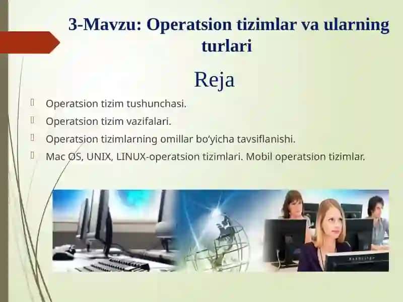 Operatsion tizimlar va ularning turlari 2