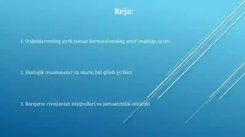 O'zbekistonda eng yirik sanoat korxonalarining ekalogiyaga ta'siri 2