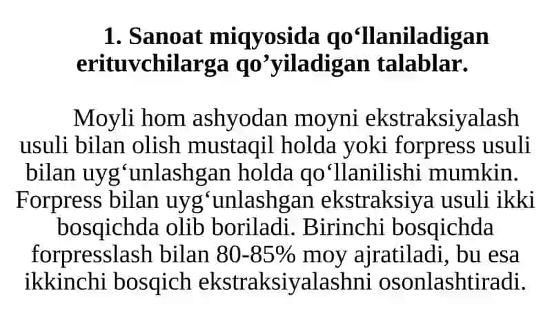 Ekstraksiyalash usullari 2