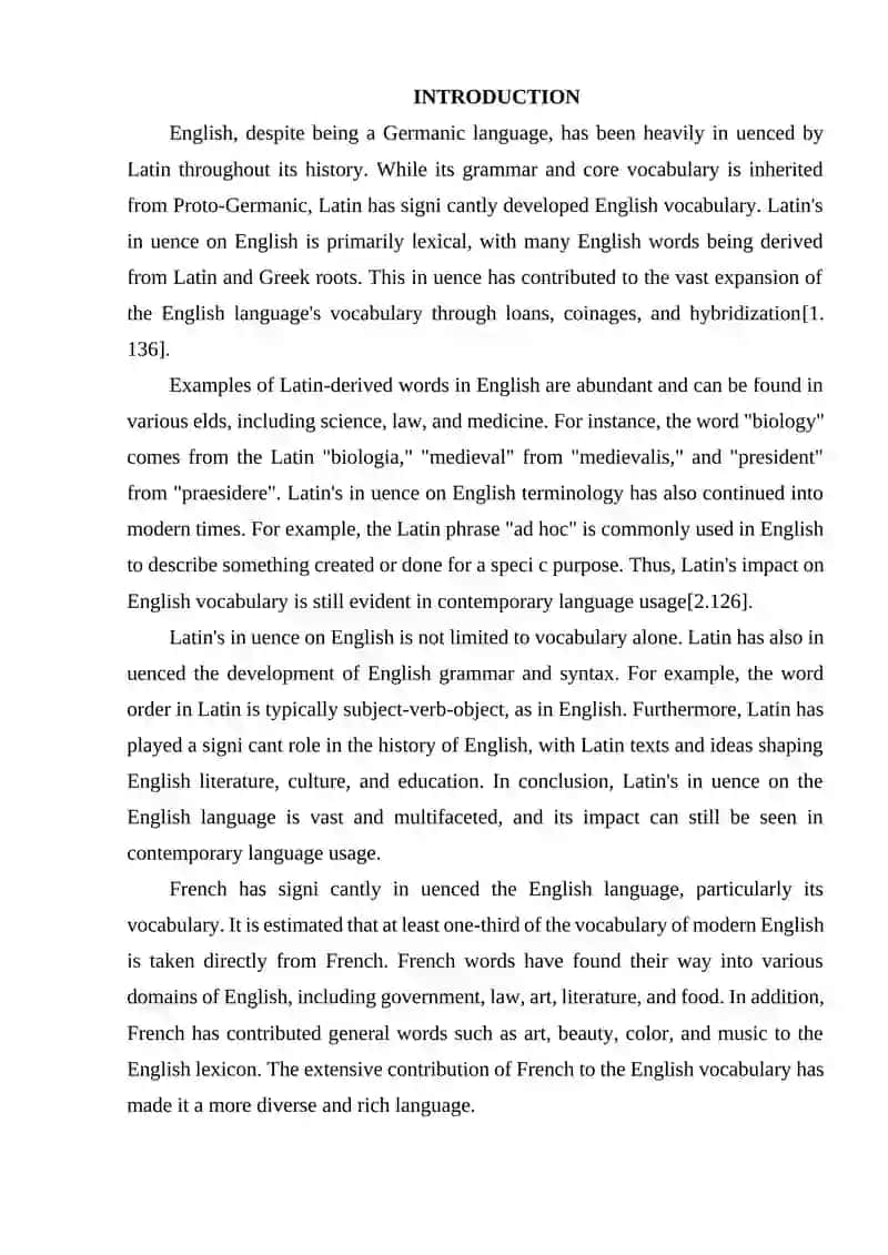 Latin's Role in the Development of the English Language 2