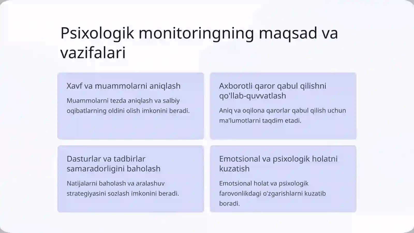 Psixologik monitoring va uning texnologiyasi 2