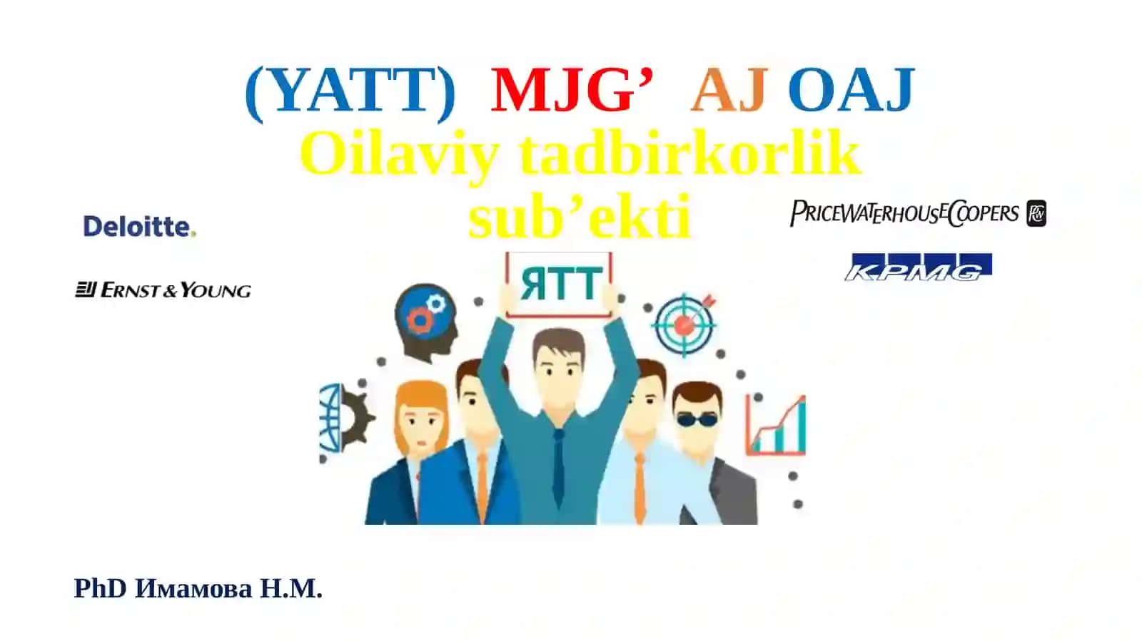"YATT MJG’ AJ OAJ Biznеs sub’еkti vа uning strukturаsi" 2