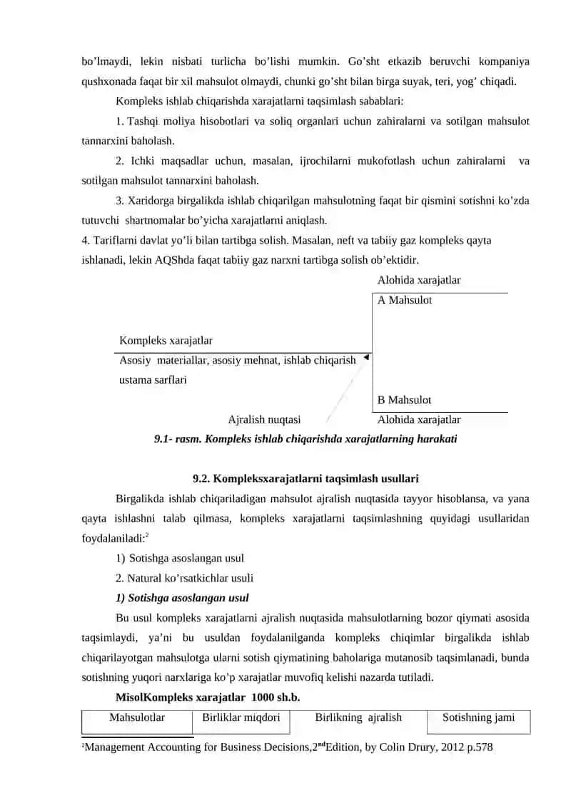 KOMPLEKS ISHLAB CHIQARISH XARAJATLARINING TAQSIMLANISHI VA QO’SHIMCHA MAHSULOT ISHLAB CHIQARISH 2