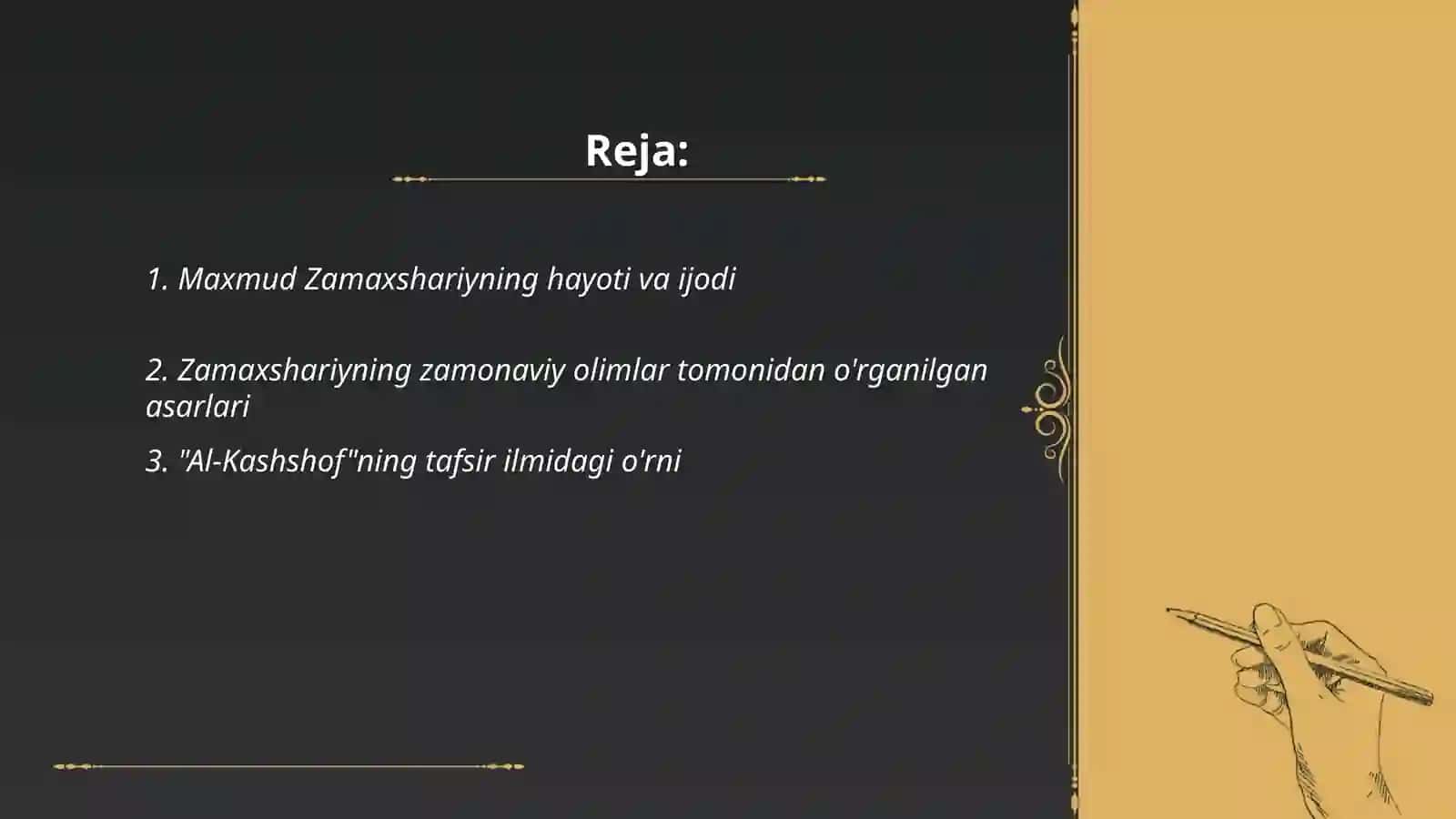 Maxmud Zamaxshariy asarlari tarixiy manba sifatida 2