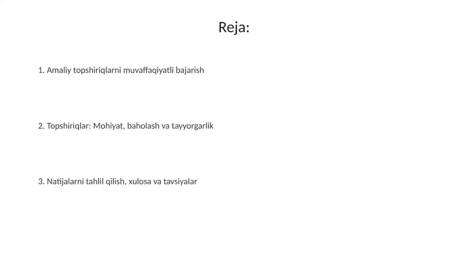 Amaliy mashg'ulotlar 2