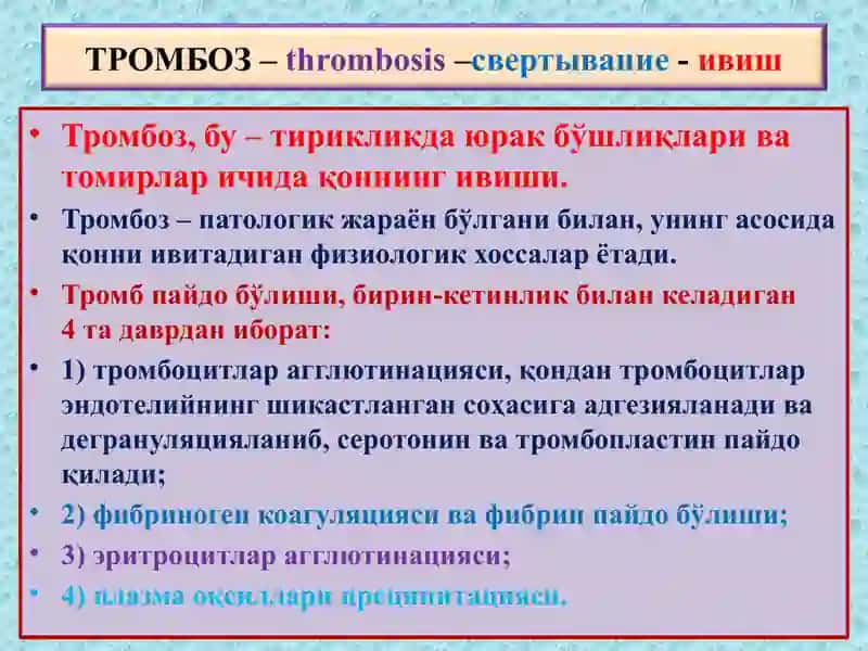 Тромбоз, эмболия, инфаркт 2