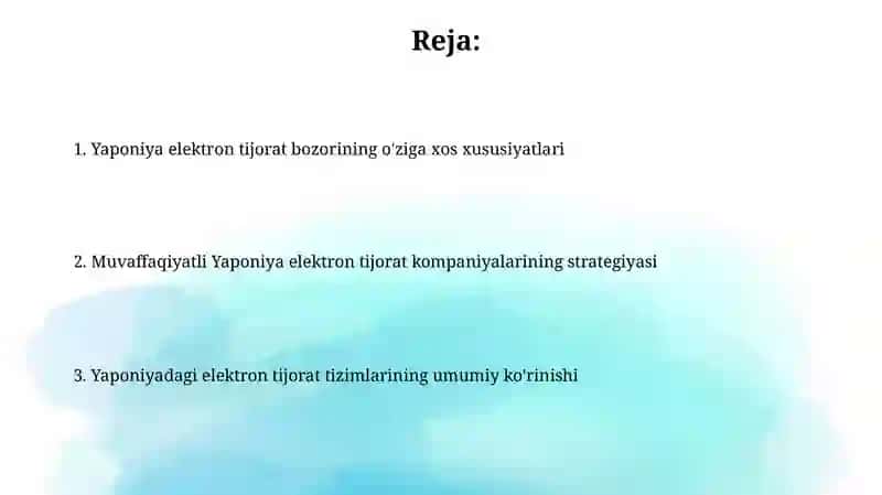 Yaponiyada elektron tijorat tizimlari 2
