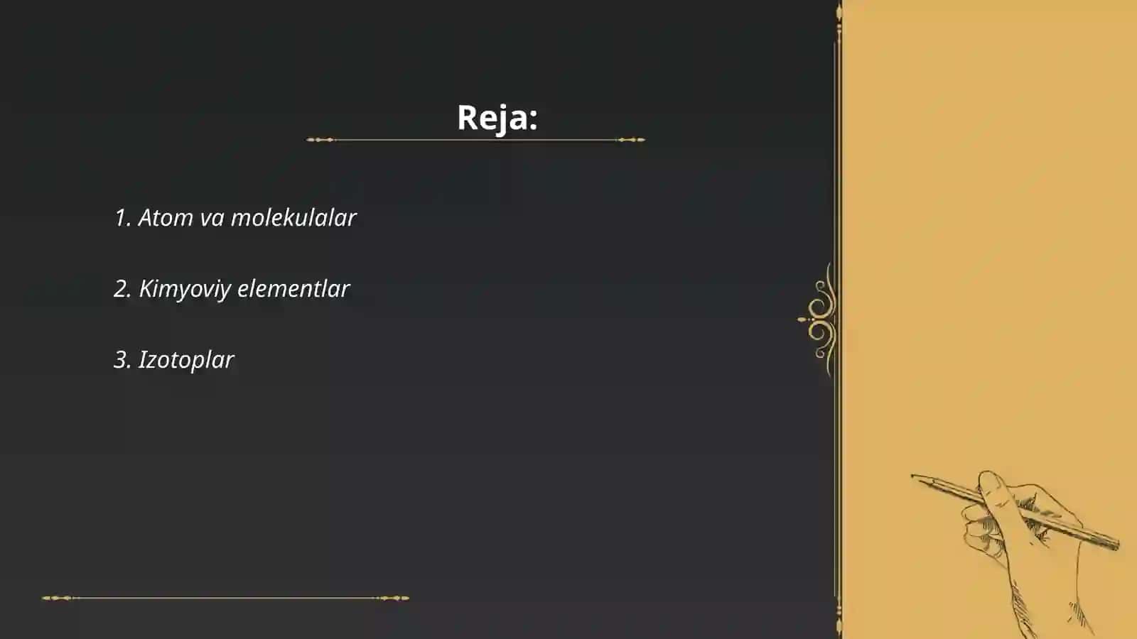 Dastlabki kimyoviy tushunchalar 2