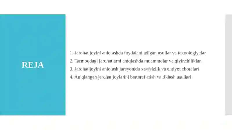 Kabel liniya tarmoqlarida jarohat joyini aniqlash usulari 2