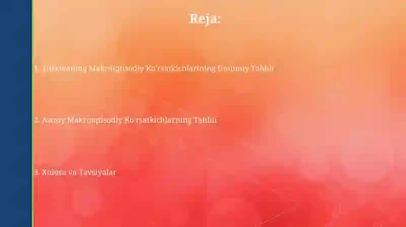 Turkiyaning makroiqtisodiy dinamik koʻrsatkichlarning tahlili 2