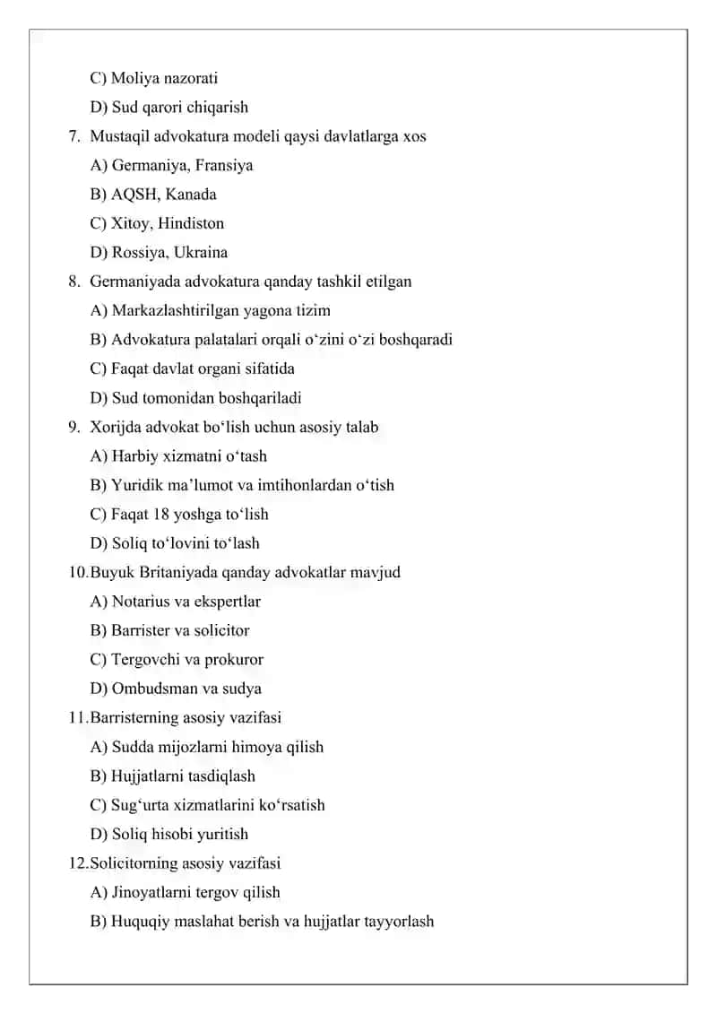 Xorijiy mamlakatlarda notariat va advokatura 2