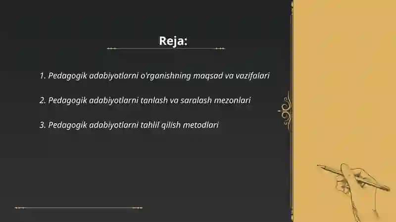 Pedagogik adabiyotlarni o'rganish, yaxlit pedagogik jarayonning xususiyatlari 2