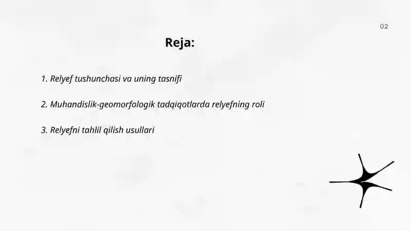 Muhandislik-geomorfologik tadqiqotlarda relyefning tahlili 2