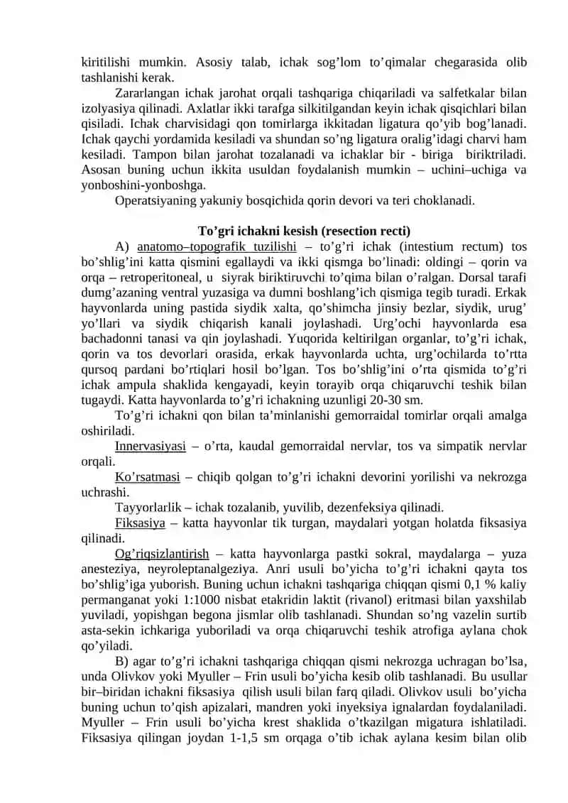Enterotomiya texnikasi 2
