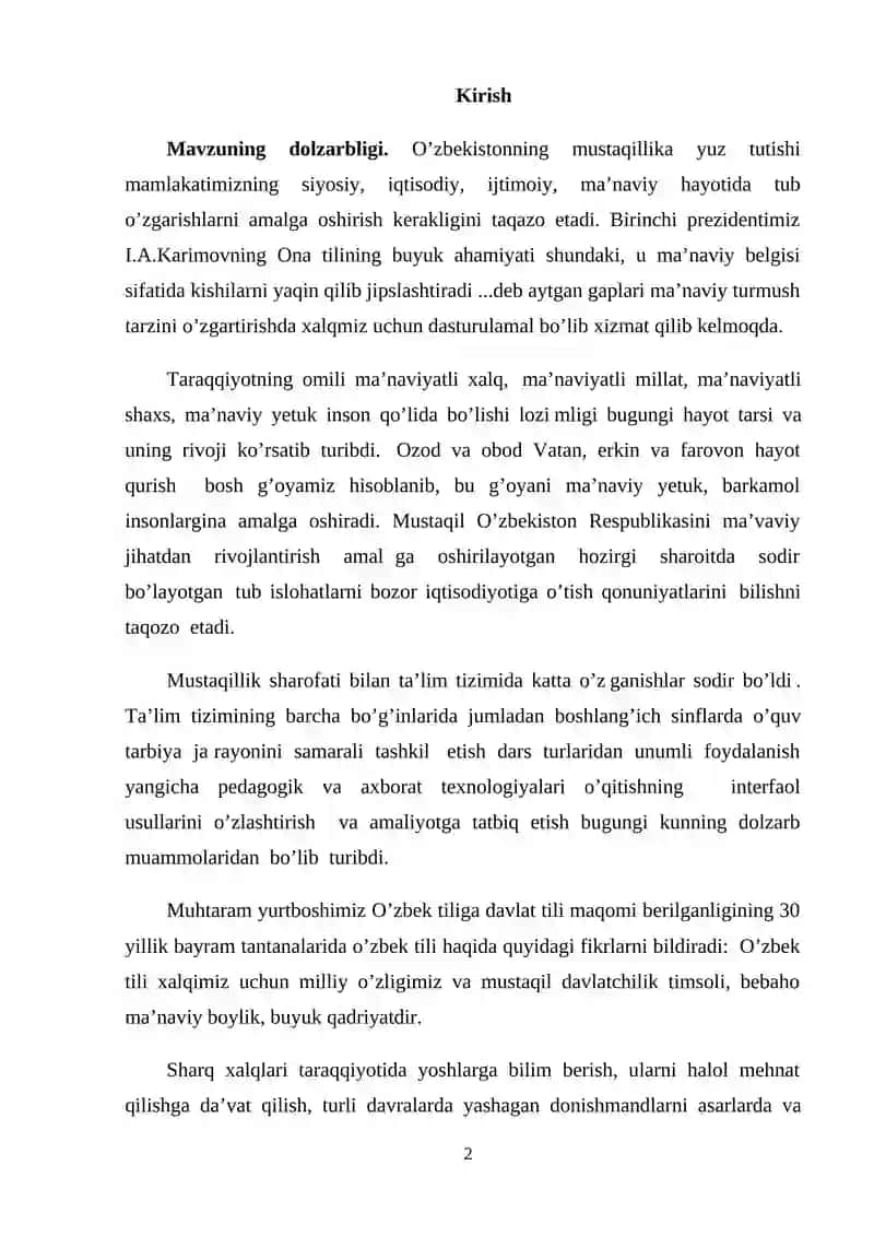 O'quvchilarning O'qish Malakalarini Takomillashtirish 2
