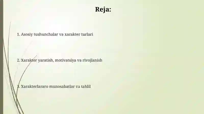 Badiiy asarda obrazlar sistemasi 2