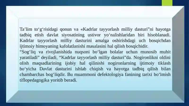 TIFLOPEDAGOGIKA FANI, MAQSAD VA VAZIFALARI, PREDMETI VA OBYEKTI. 2