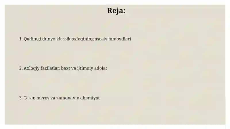 Qadimgi dunyoning mumtoz axloqshunosligi 2