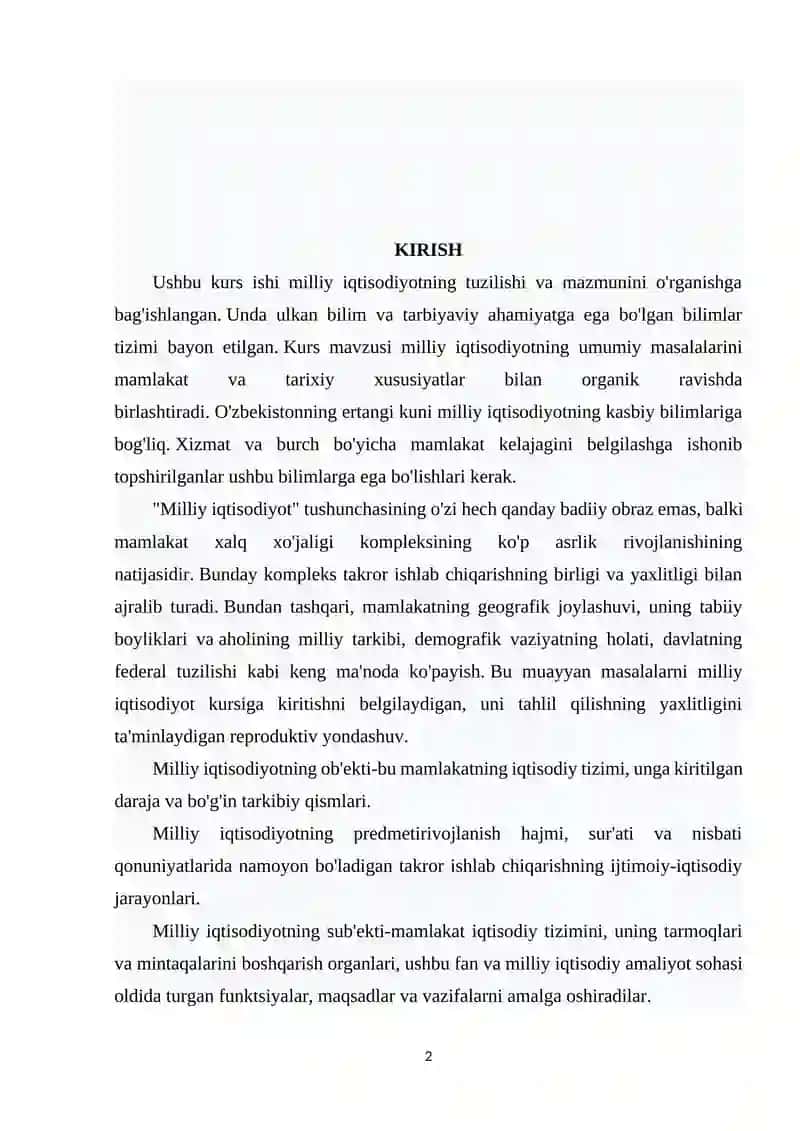 O‘ZBEKISTONDA KO‘P UKLADLI IQTISODIYOTNING SHAKLLANISHI 2