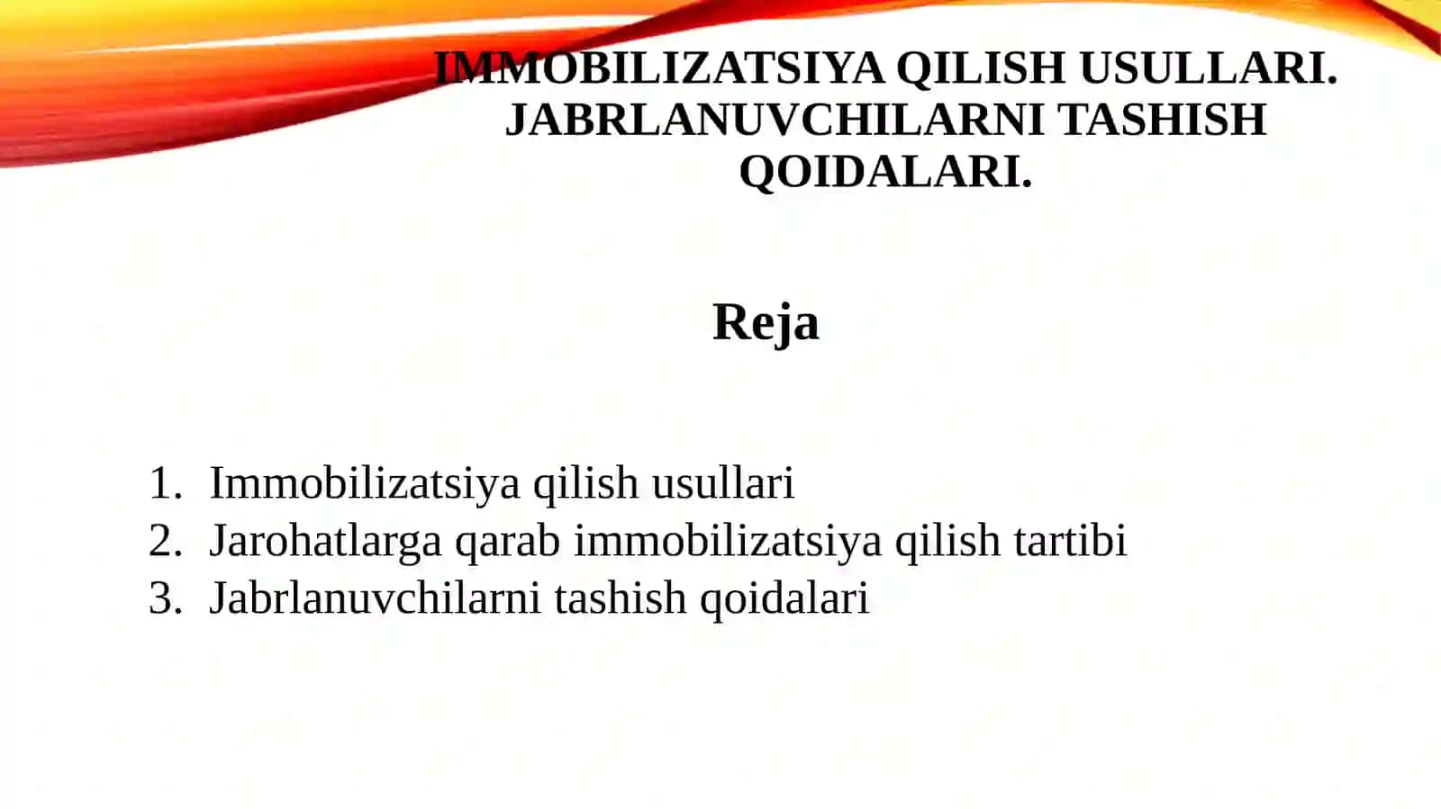 TIBBIY BILIM ASOSLARI FANIDAN TAYYORLAGAN TAQDIMOTI 2