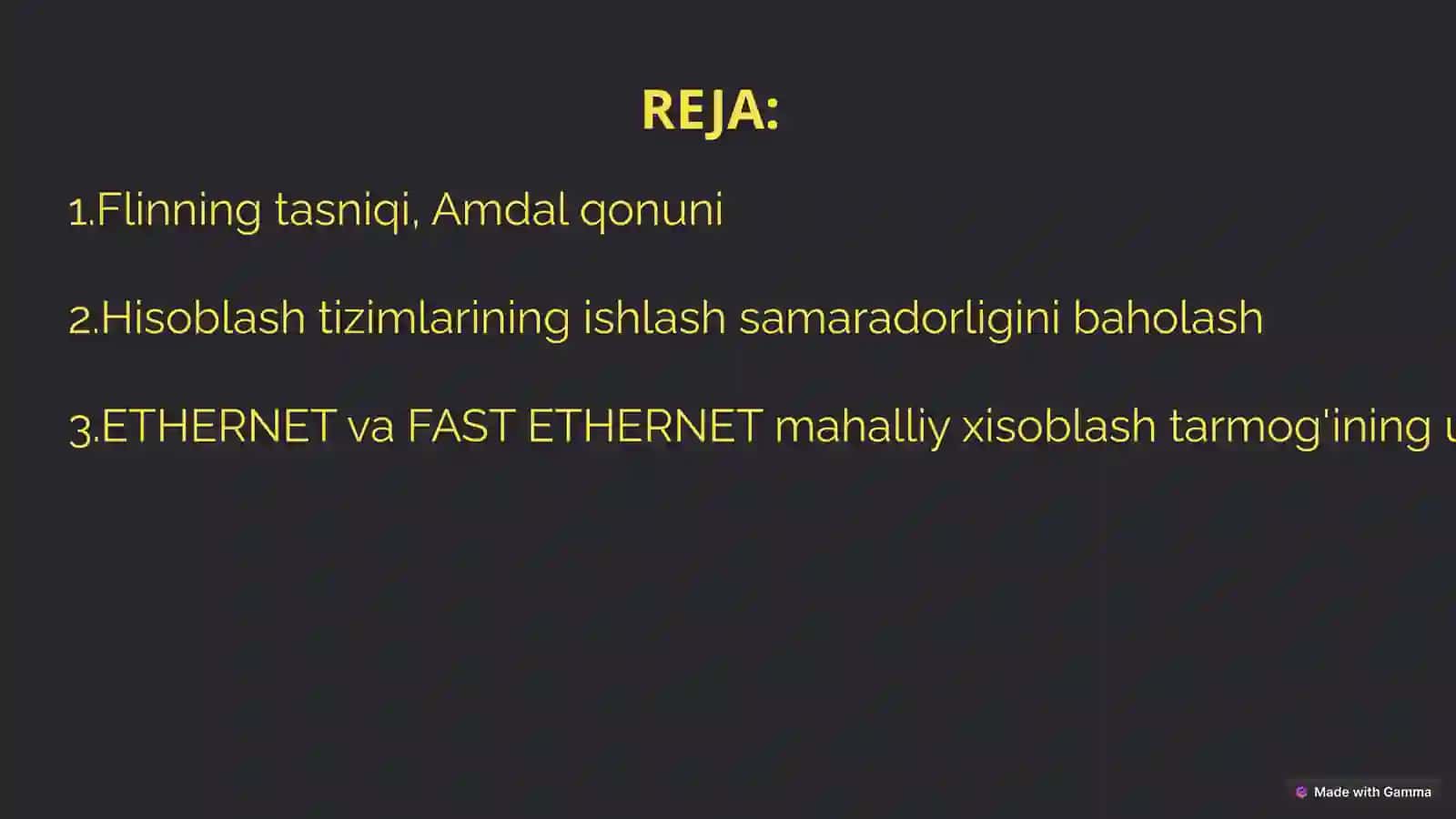 Kompyutertizimlari va telekamunikatsiyalari fanidan tayorlagan MUSTAQIL ISHI 2