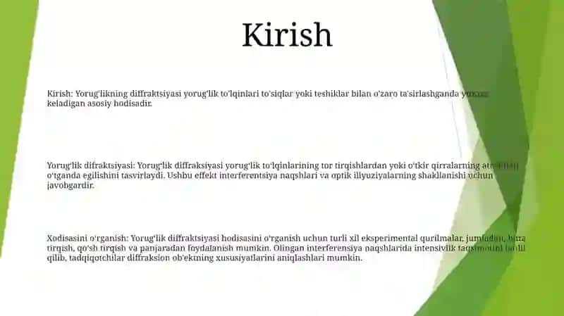 Yoruglik Difraktsiyasi Xodisasini Organish 2