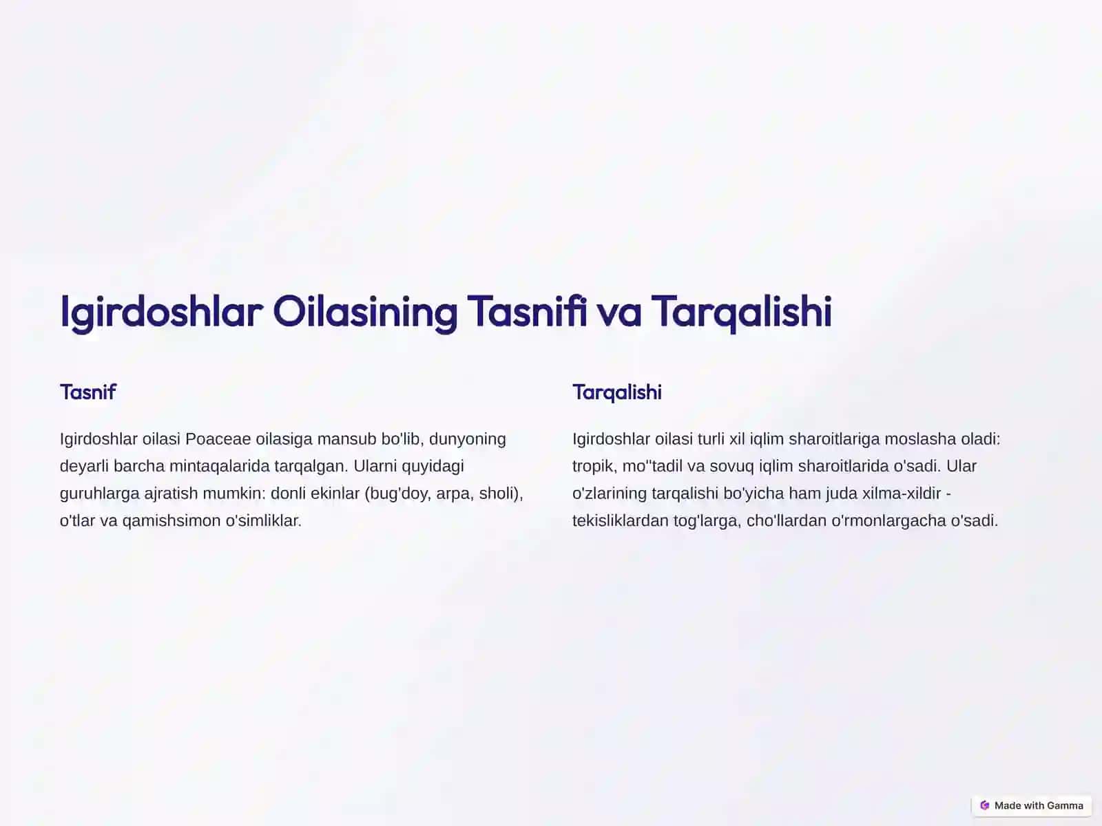 Igirdoshlar Oilasi: Biologiya, Ekologiya va Ahamiyati 2