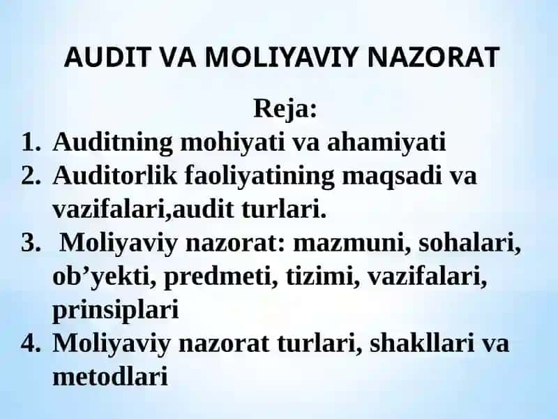 AUDIT VА MOLIYAVIY NАZORАT 2