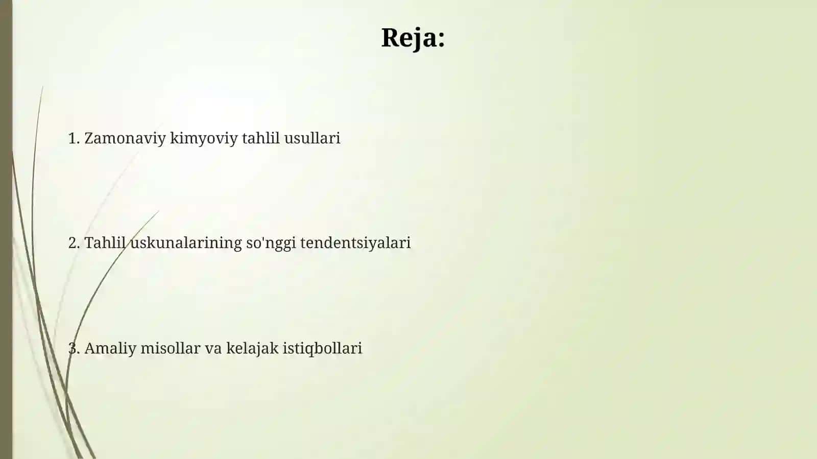 Kimyoviy moddalarni tahlil qilishning zamonaviy usullari 2