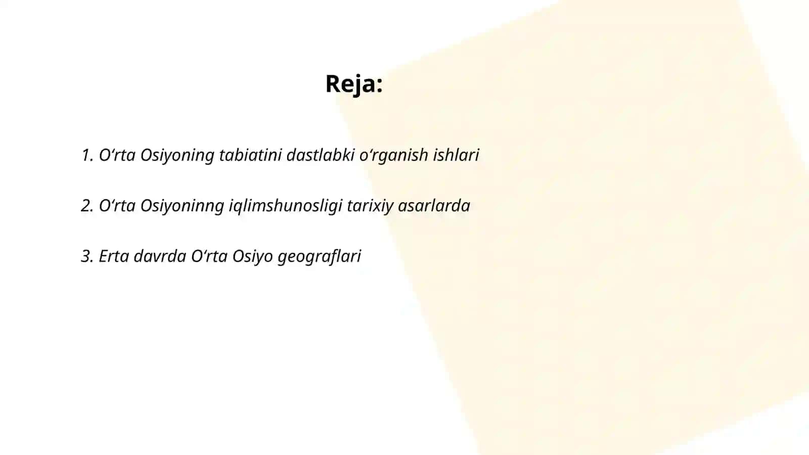 Oʻrta Osiyo tabiatini geografik oʻrganish tarixi 2