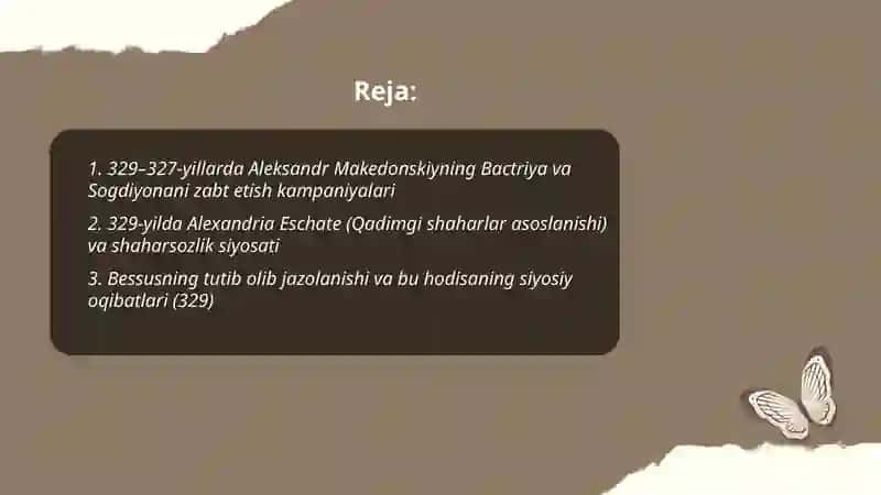 Aleksandr Makedonskiy m.av.329-327-yillar 2