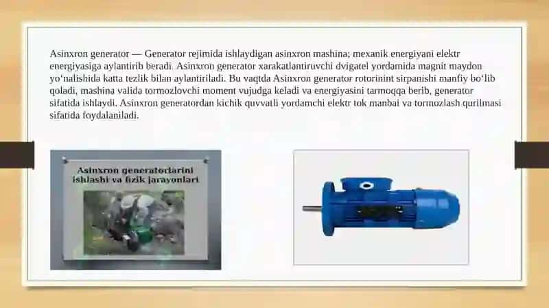 Asinxron   generatorlar 2
