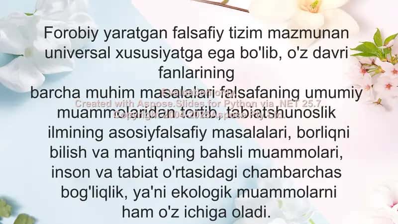Farobiy va IBN SINO PPT 2