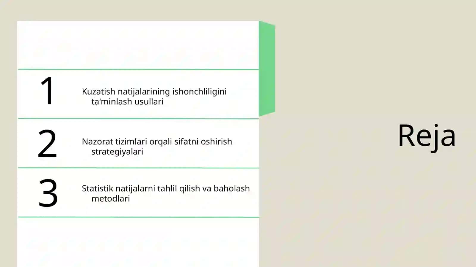 Statistik kuzatish natijalarining sifati va nazorati 2