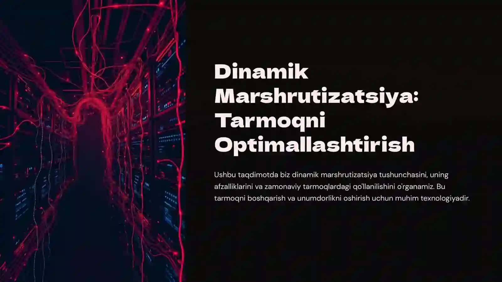 Dinamik Marshrutizatsiya: Tarmoqni optimallashtirish 2