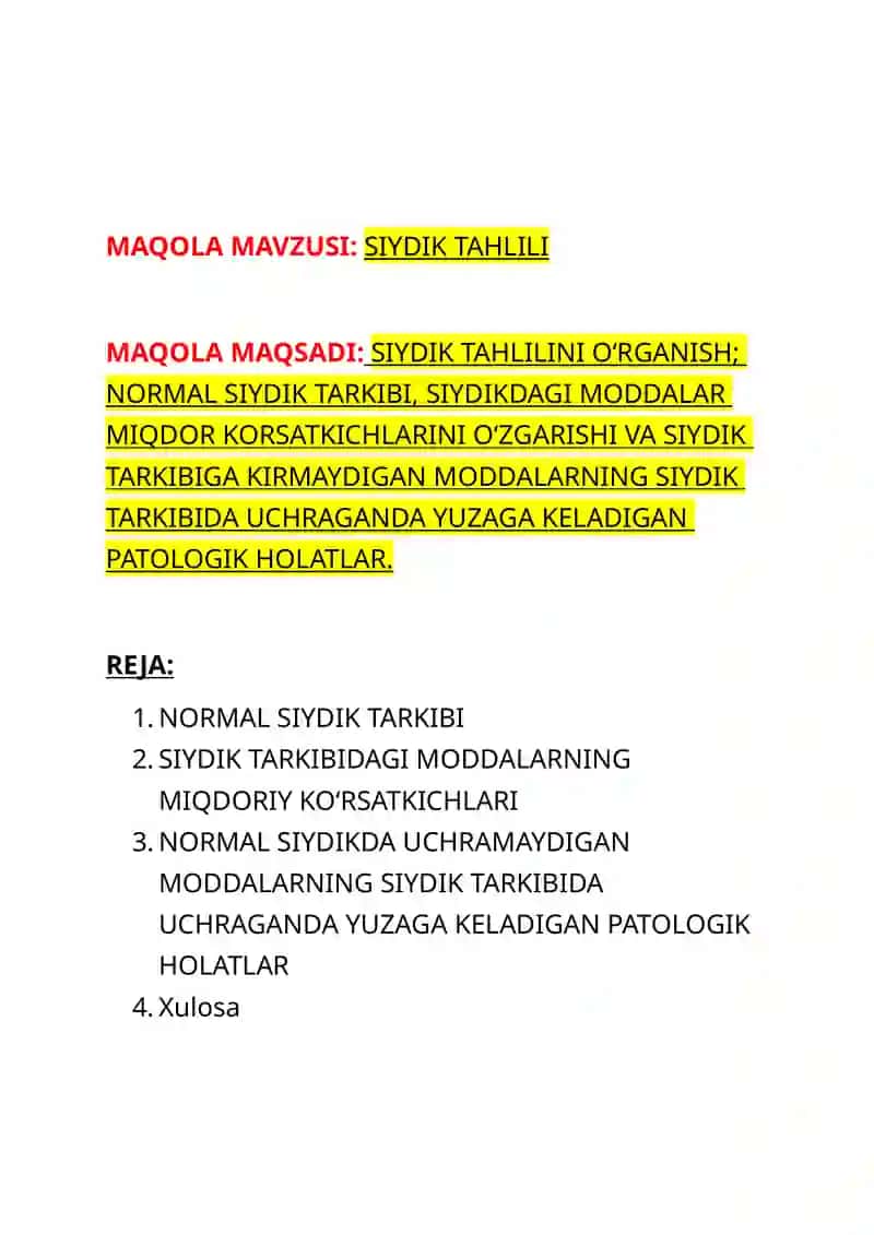 Siydik tahlili 2