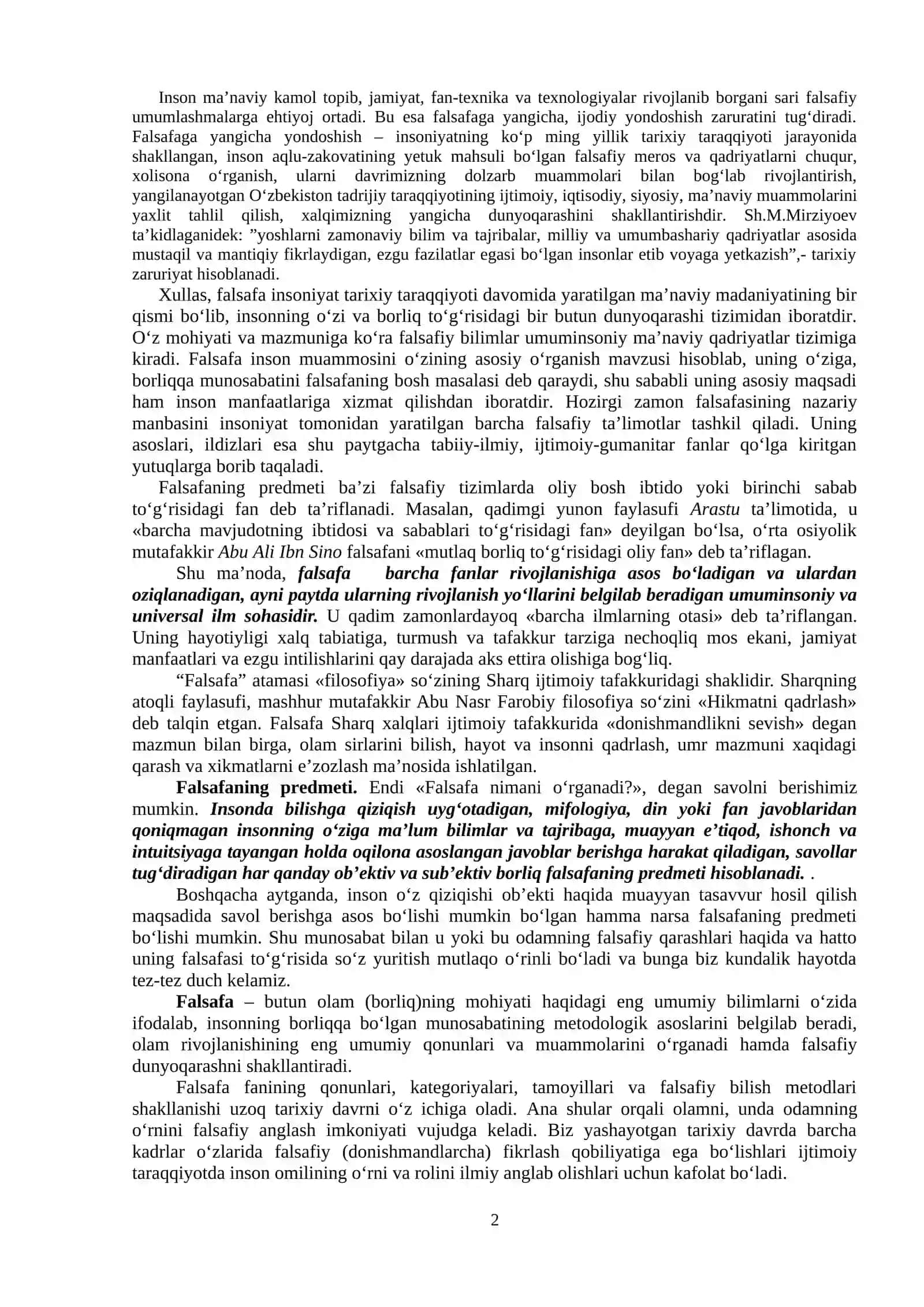 Falsafaning mohiyati va jamiyat taraqqiyotidagi roli 2