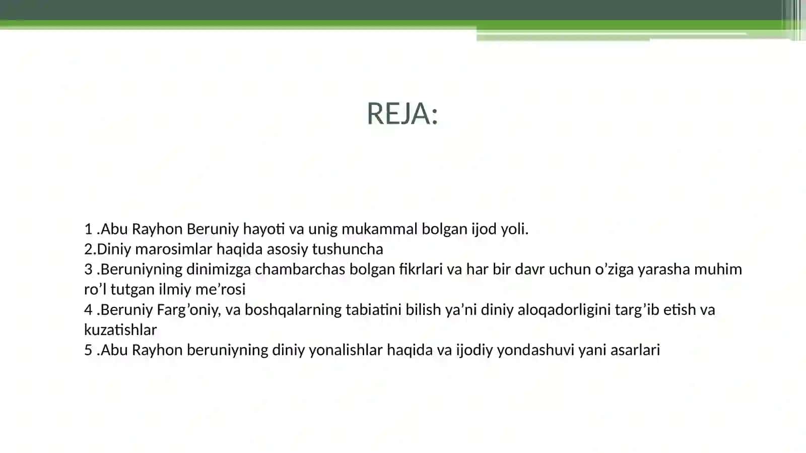 Beruniy asarlarida diniy marosimalrning yoritilishi 2