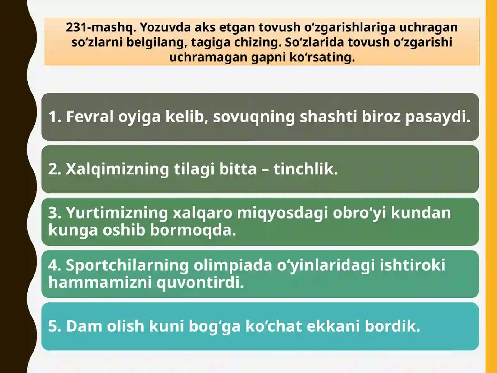Asosvaqo‘shimchalartalaffuzivaimlosi(davomi) 2