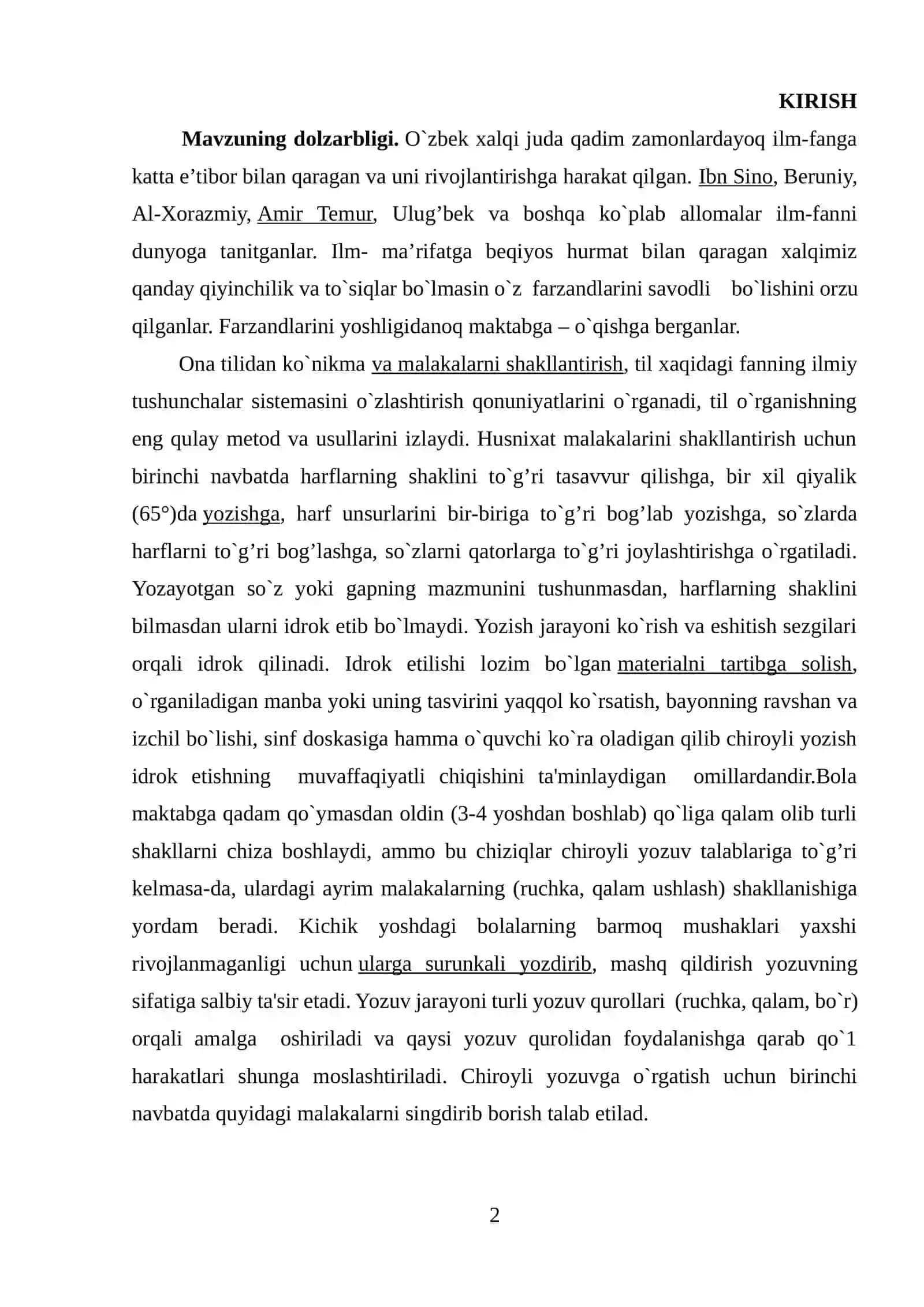 SAVOD O`RGATISH DAVRIDA O`QISH VA YOZUV FAOLYATINING BOG’LIQLIGI 2