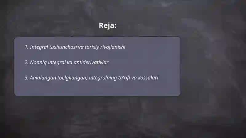 Integral va uning tatbiqlarini o'rgatish metodikasi 2