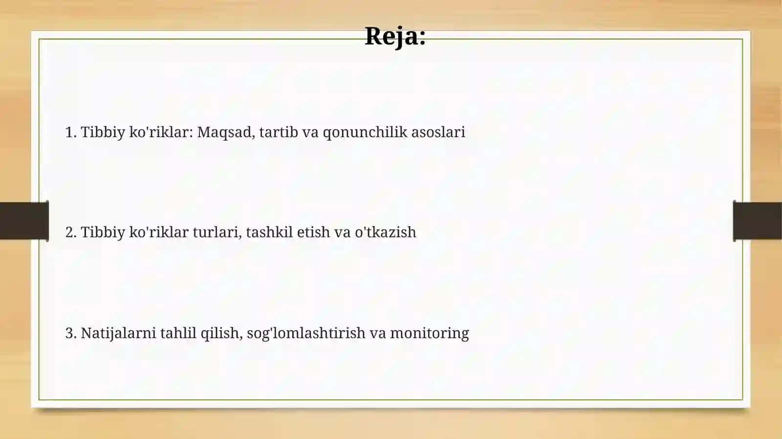 Tibbiy ko'riklar: Maqsad, Tartib va Afzalliklari 2