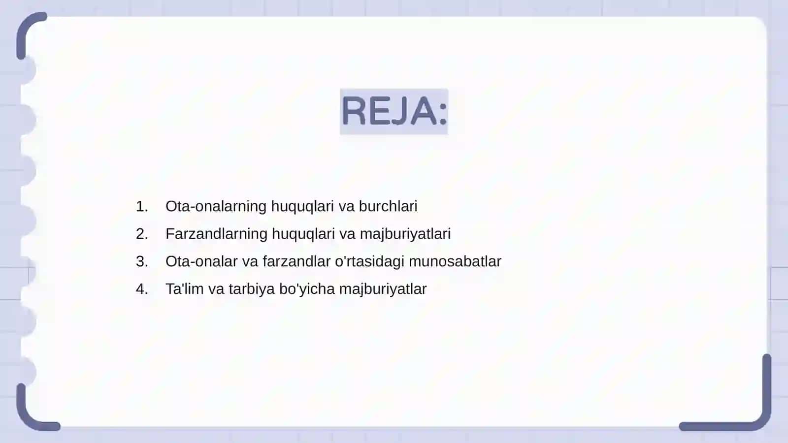 Ota-onalar va farzandlarning huquqiy burch va majburiyatlari 2