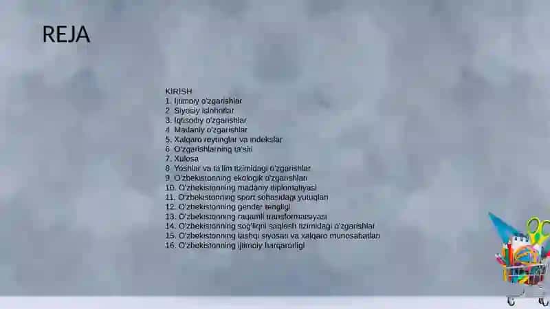 Yangi O‘zbekiston ijtimoiy, siyosiy va iqtisodiy, ma'daniy hayotida ro‘y berayotgan o'zgarishlarning xalqaro reyting va… 2