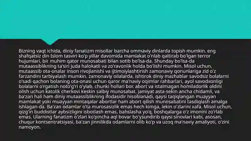 Diniy fanatizmning asoslari va manbalari 2