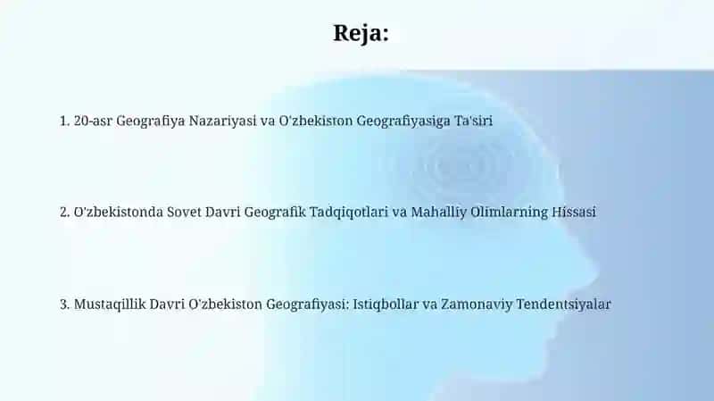 20-asr Geografiya Nazariyasi va O'zbekiston Geografiyasiga Ta'siri 2