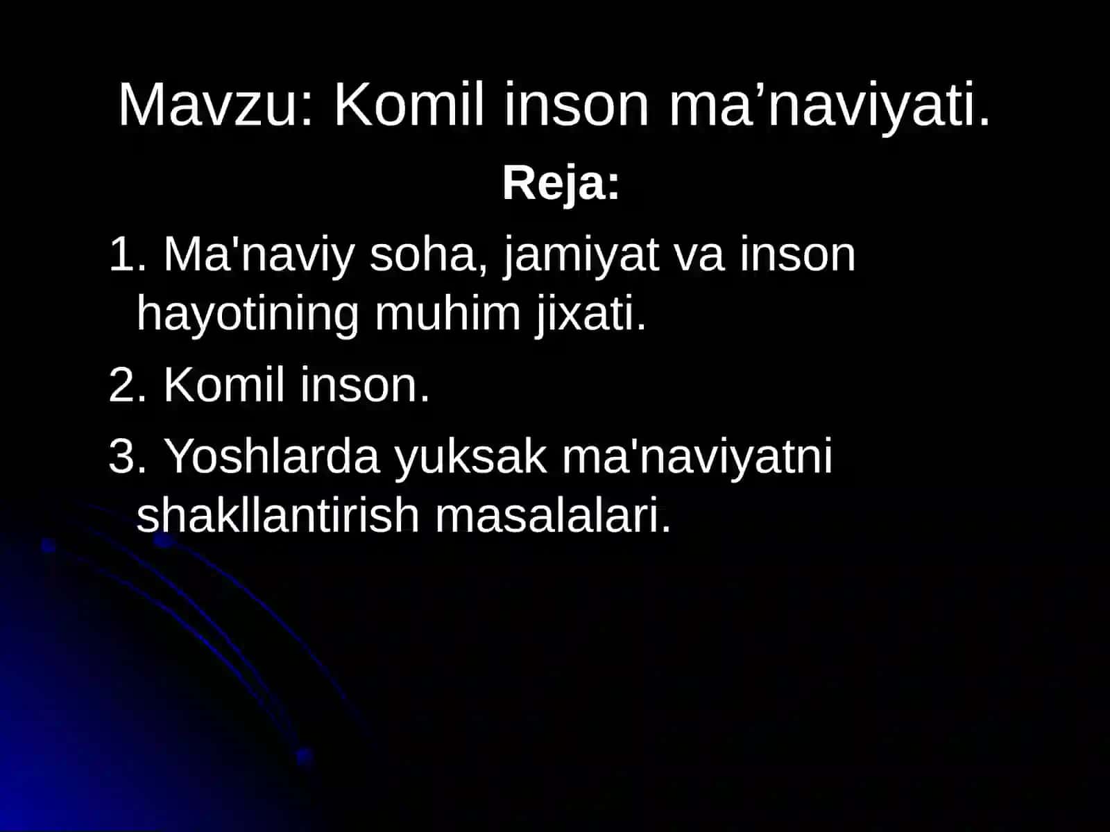 Nigoraning Ma’naviyat va dinshunoslik fanidan perezentatsiyasi 2