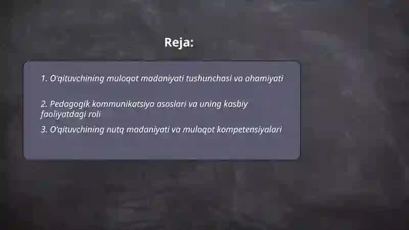 Oʻqituvchi kasbiy faoliyatida muloqot madaniyatining shakllanishi 2